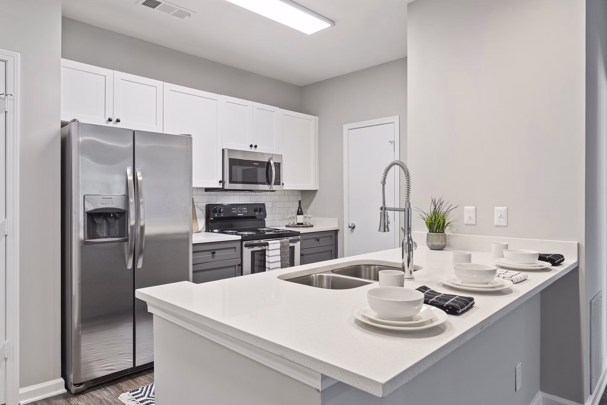 kitchen at Avana on Main Apartments 